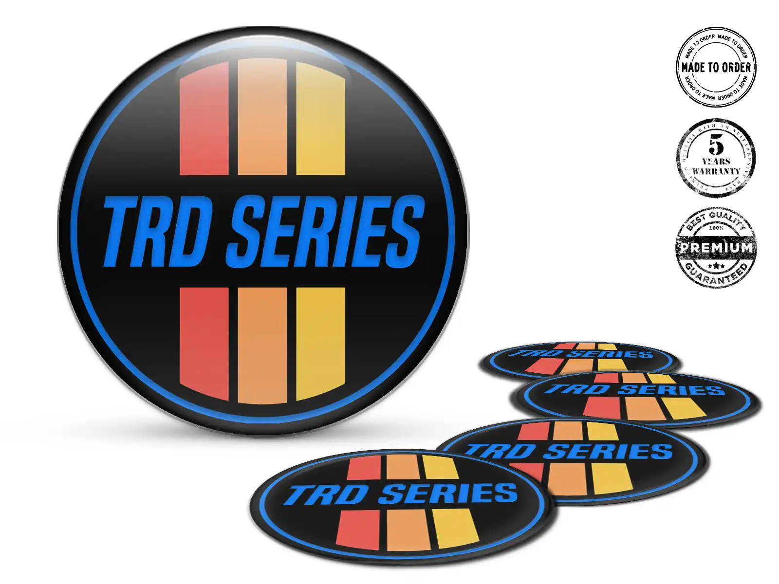 Toyota TRD Insignias Bombadas Logo Pegatinas de Rueda Elegante